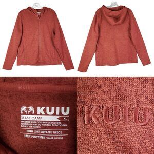 KUIU Basecamp High Loft Sweater Fleece Womens Size XL Full Zip Hood Hunting